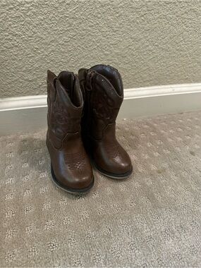Target Kids Brown Western Zip-Up Boots